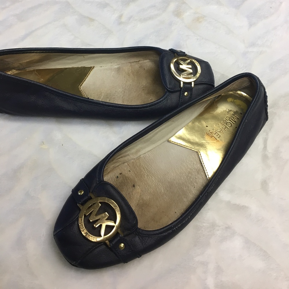 Michael KORS navy leather flats